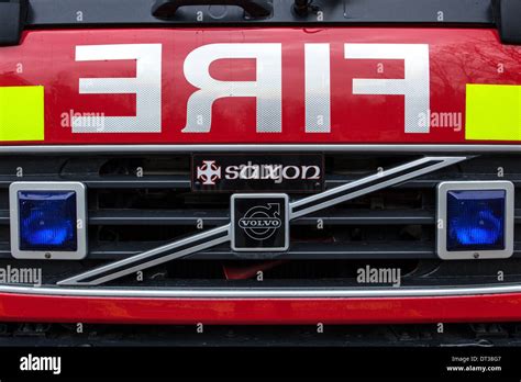 Suffolk Fire and Rescue Fire Engine Stock Photo - Alamy