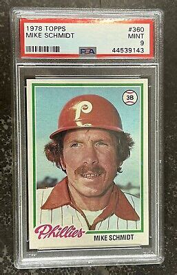 Topps Mike Schmidt Phillies Hof Psa Mint Ebay