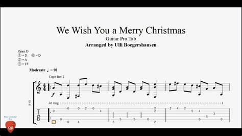 We Wish You A Merry Christmas Guitar Pro Tab Youtube