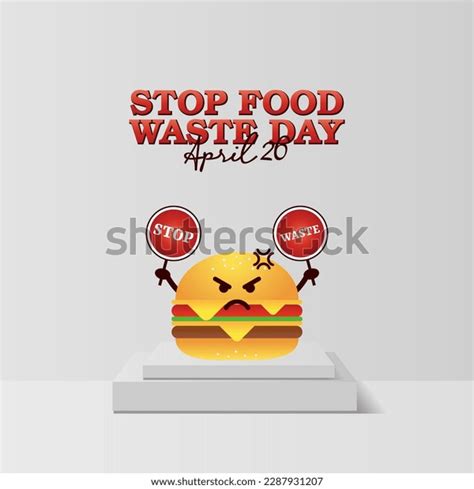 Vector Graphic Stop Food Waste Day Stock Vector (Royalty Free ...