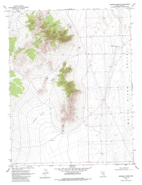 Moorman Spring Topographic Map Scale Nevada