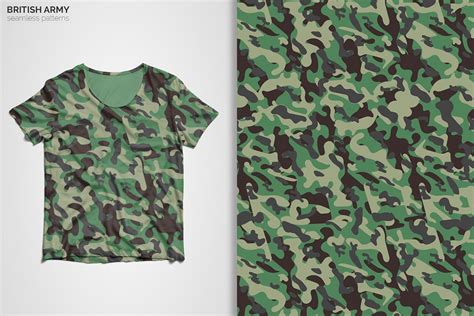 British Army Camouflage Patterns Pre Designed Illustrator Graphics