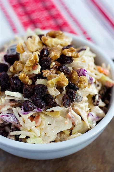 Walnut Raisin Coleslaw • Unicorns In The Kitchen