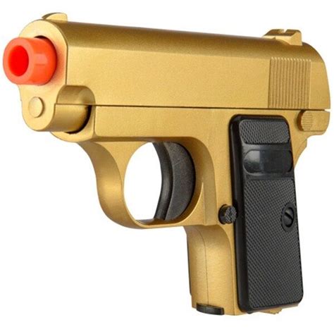 Gold 1908 Compact Metal Spring Airsoft Pistol Full Size Hand Gun W 6mm Bb Bbs For Sale Online