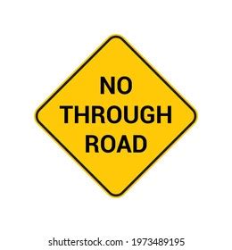 No Through Road Sign Vector Illustration Stock Vector (Royalty Free ...