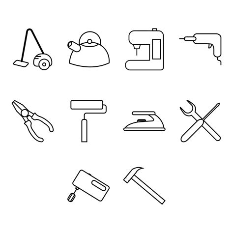 utility icon set 17776056 Vector Art at Vecteezy