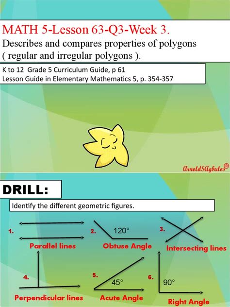 Math 5 Lesson 63 Q3 Week 3 Describes And Compares Properties Of Polygons Regular And