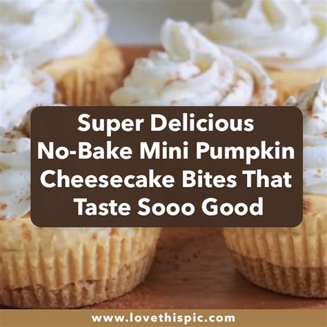 Super Delicious No Bake Mini Pumpkin Cheesecake Bites That Taste Sooo Good