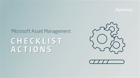 Microsoft Asset Management Checklist Actions Youtube