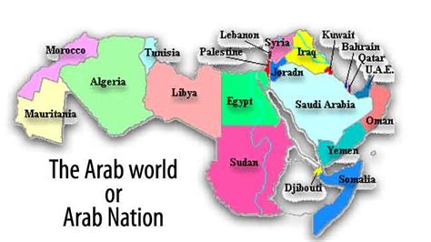 World Map Of Arab Countries