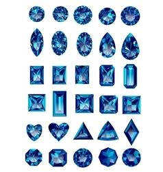 Jewels Set Gems And Diamonds Outline Design Vector Image