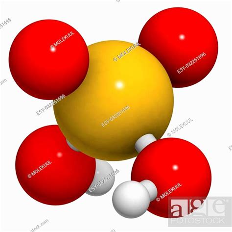 Sulfuric Acid H So Oil Of Vitriol Molecule Chemical Structure