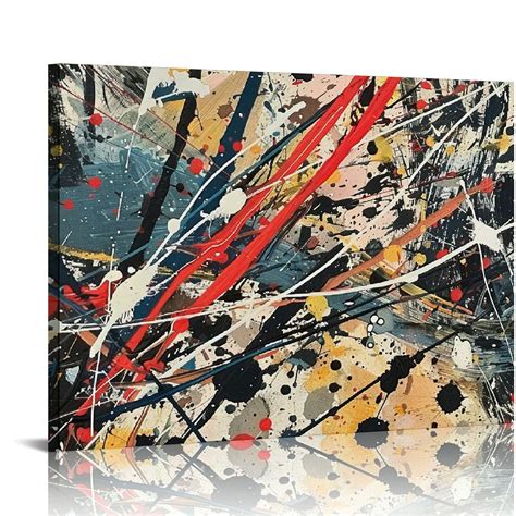 Nawypu Framed Wall Art Colorful Abstract Painting Canvas Wall Art Print