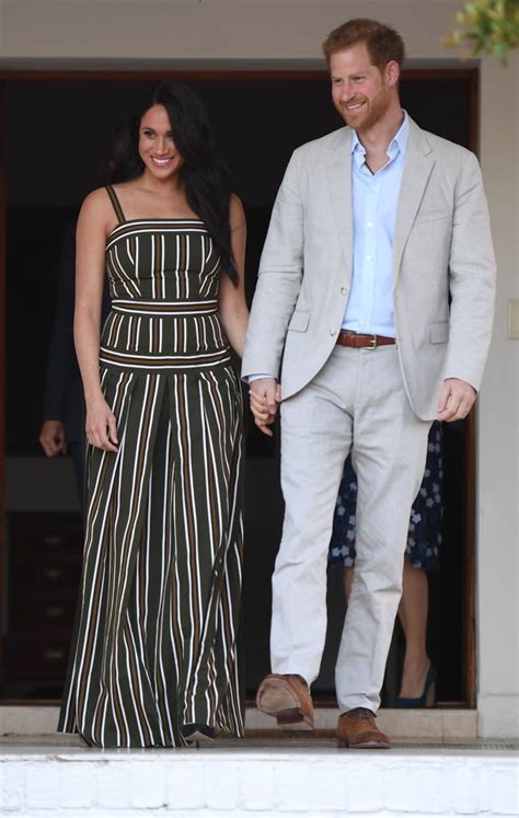 Meghan Duchess Of Sussex Wears A Striped Maxi Dress Meghan Markle Southern Africa Tour Style