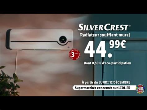 Pub Lidl Radiateur Soufflant Mural Silvercrest 2022 Suis Nous