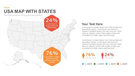 USA Map With States Powerpoint and Keynote template - SlideBazaar