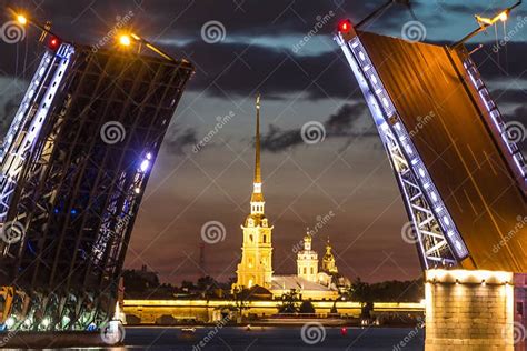 The Famous Drawbridges Of St Petersburg Stock Image Image Of Peter