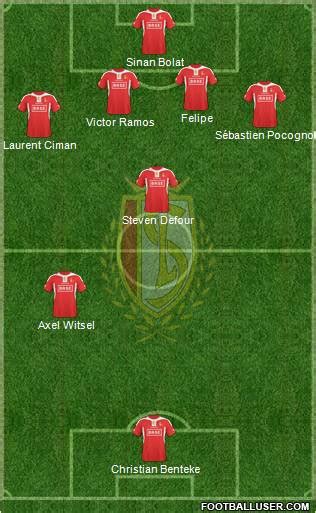 R Standard De Li Ge Belgium Football Formation