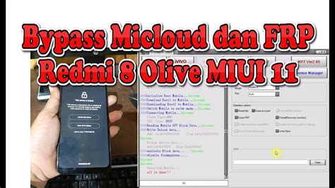 Bypass Micloud Dan FRP Redmi 8 Olive MIUI 11 YouTube