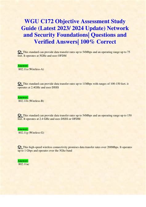 WGU C172 Objective Assessment Study Guide Latest 2023 2024 Update