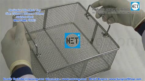 Sterilization Wire Mesh Tray For Autoclaves S S Item Code AU823