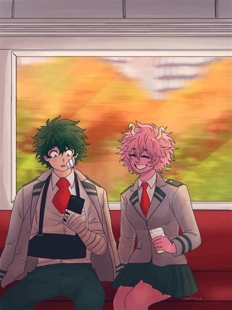 DekuMina In The Train My Hero Academia Know Your Meme