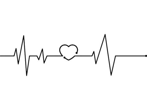 Heartbeat Line Svg Files Ecg Ekg Cut Files Healthcare