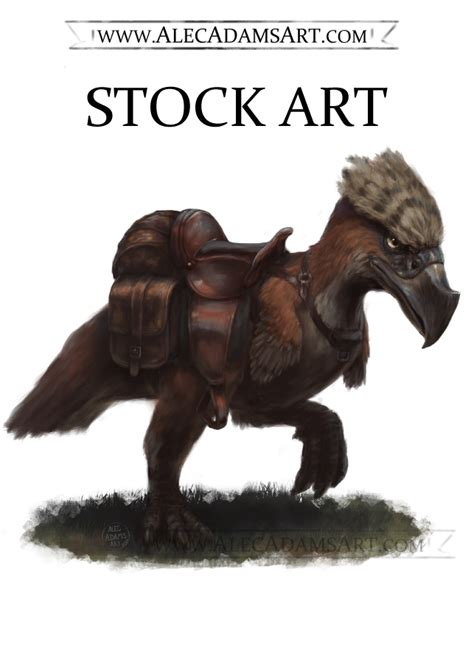 Terrorbird With Saddle Rpg Stock Art Alec Adams Art