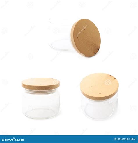 Empty Glass Jar Isolated Stock Image Image Of Dishware 109162219