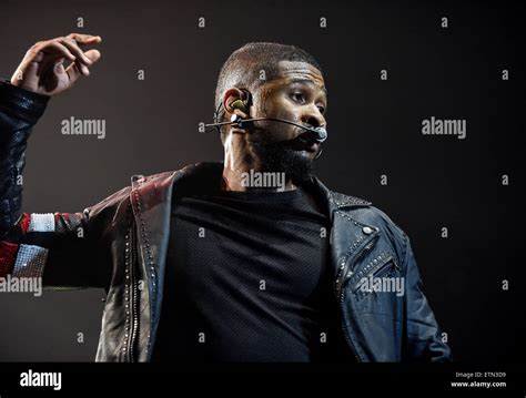 Usher performing live in concert as he opens his UK tour in Nottingham ...