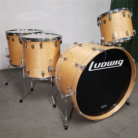 Ludwig Classic Maple 4 Piece Shell Pack Natural Gloss 26 14 16 18 Monroe Nc Usa The Drum Den