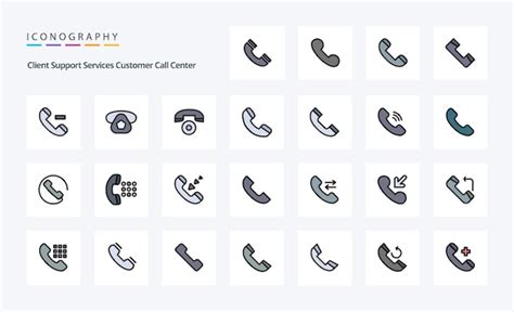 Premium Vector Call Line Filled Style Icon Pack