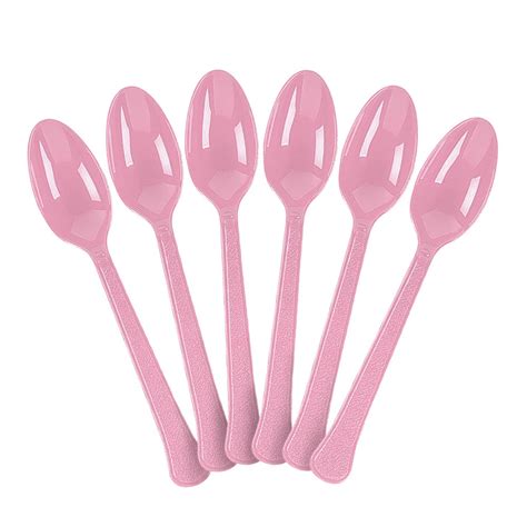 Plastic Spoons Pink 20 Pack