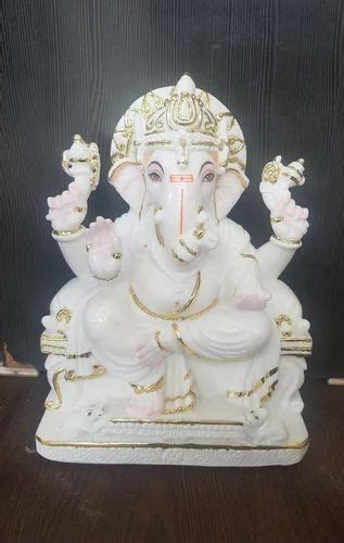 White Multicolor Marble Ganesh Moorti At Rs 28000 Marble Ganesh