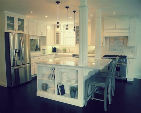 Stunning White Kitchen With Carrera Marble Counters