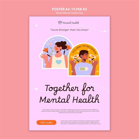 Free Psd World Mental Health Day Poster Template