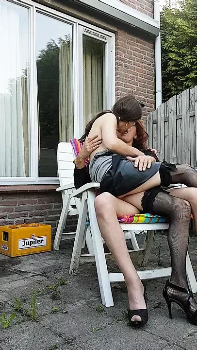 Two Crossdressers Kissing English Shemale In English Porn By The Crossdresser Xhamster