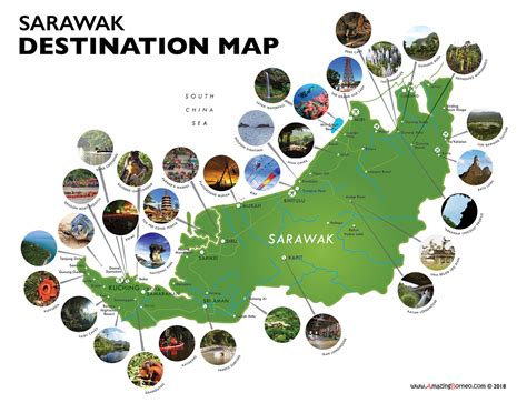 Sarawak Tourist Map