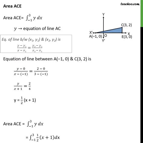 Ex Using Integration Find Area Of Triangle Class Ex