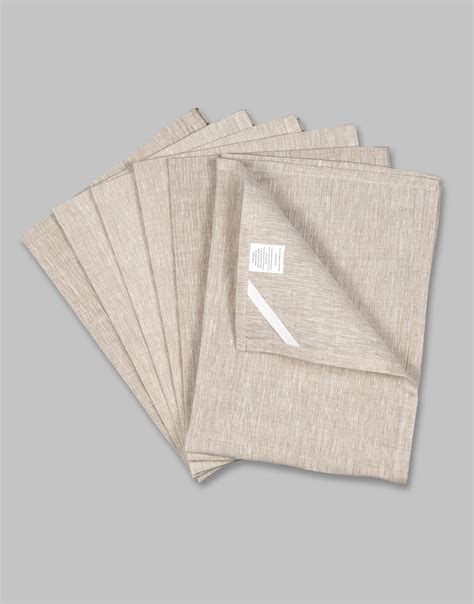 Screen Printable Blank Linen Tea Towels Sandy Taupe Dozen