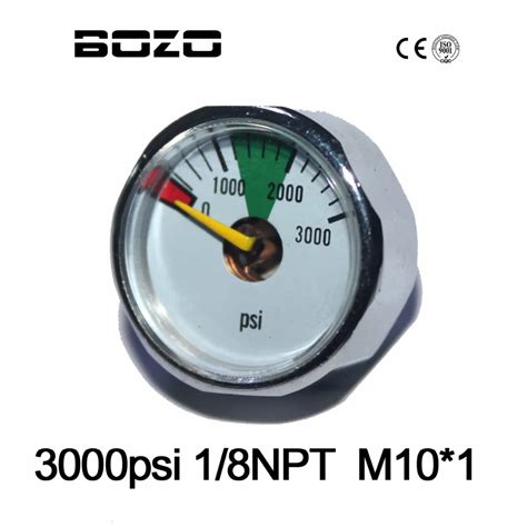 Hot Sale Pcp Airsoft Shooting 3000psi Paintball Micro Pressure Gauge