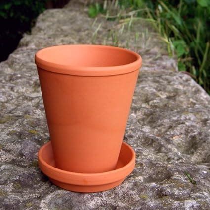 Weston Mill Pottery Terracotta Long Tom Plant Pots With Saucers Pack