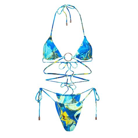 Skye Triangle Tie Bikini Top Kamari Swim Wolf Badger