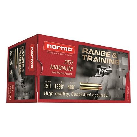 Norma Range Training Magnum Fmj Grain Rounds