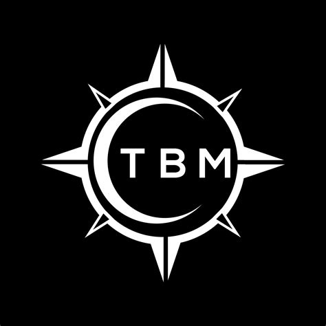 TBM abstract technology logo design on Black background. TBM creative ...