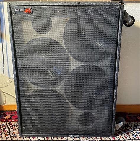 Vintage 1970s Sunn 4x12 Staggered Guitar Cabinet 16ohm Reverb