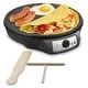 NutriChef Electric Nonstick Griddle Crepe Injera Maker Hot Plate Cooktop Black 3 44 Bed