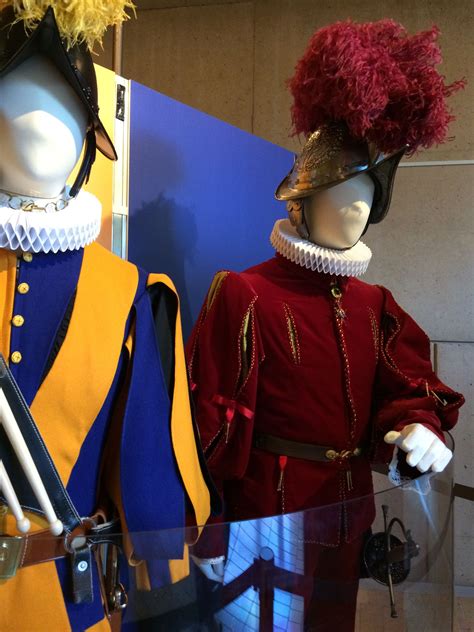 Swiss Guard uniforms from Vatican displayed at Our Lady of the Angels ...