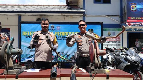 Operasi Keselamatan Polresta Bandar Lampung Usai Knalpot Brong