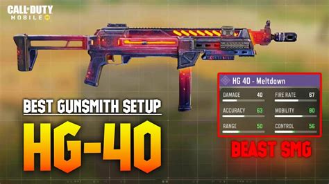 COD MOBILE HG40 BEST GUNSMITH SETUP FAST ADS NO RECOIL CALL OF DUTY